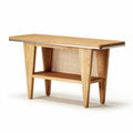 Houten tafel met open vakken en een afmeting van 120 x 50 x 75cm