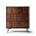Houten ladekast 3 lades 60 x 40 x 80 cm met metalen handgrepen