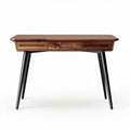 Houten bureau met vier lades en metalen poten 120 x 60 x 75cm