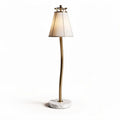Stijlvolle vloerlamp met marmeren basis en stoffen lampenkap 30 x 30 x 150cm